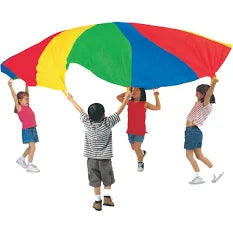 Primary Parachute 6ft - Multi Color with Handles