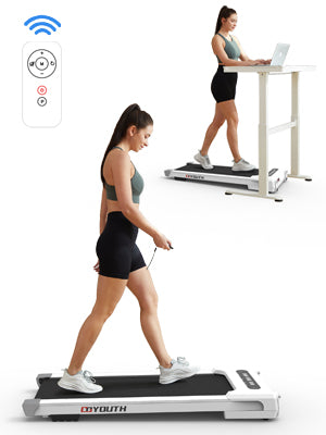 GOYOUTH 2 in 1 Under Desk Electric Treadmill Motorized Exercise Machine