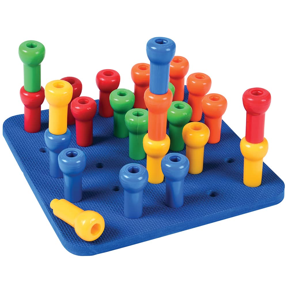 Preschooler Primary Color Pegboard Set